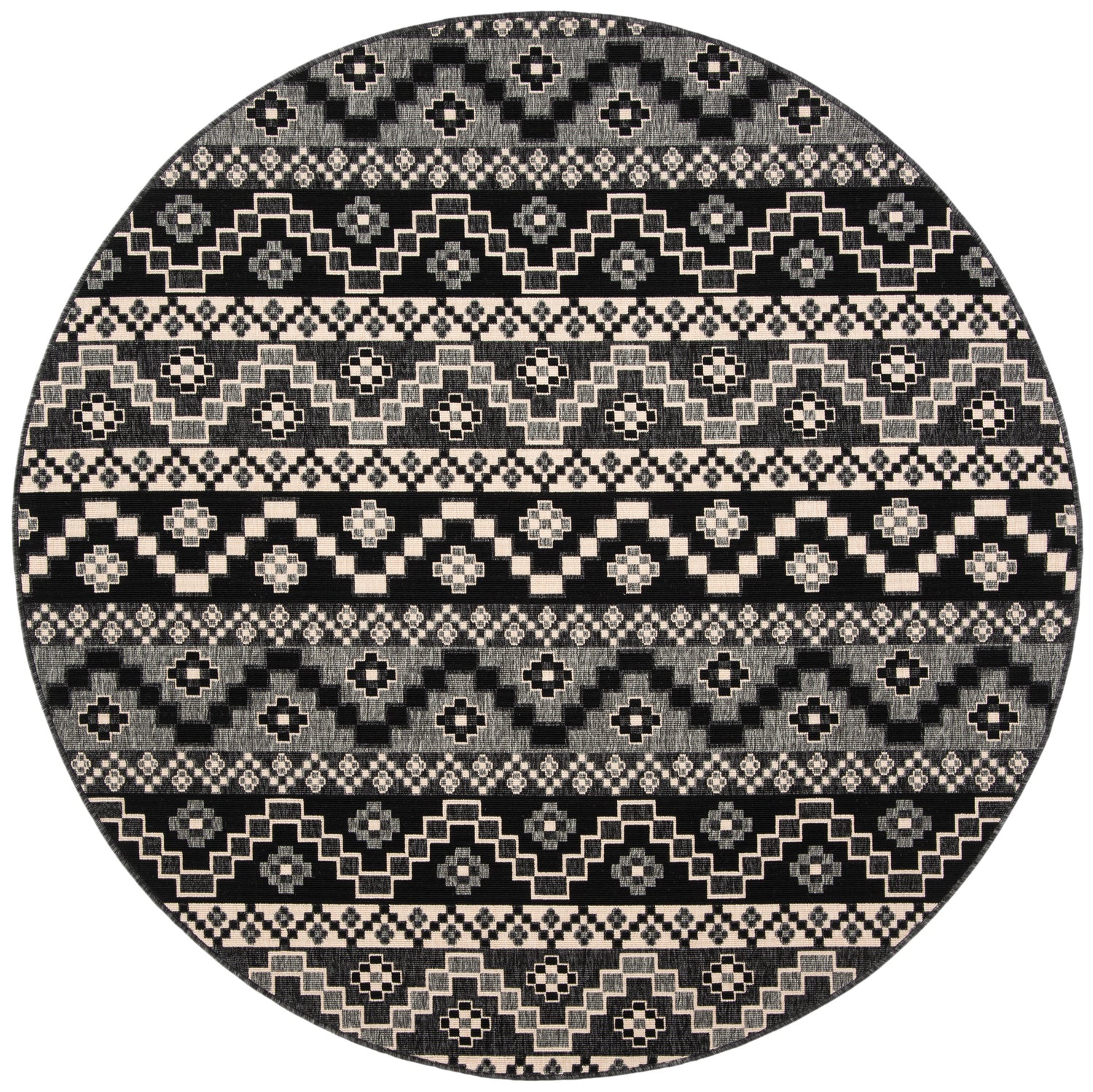 Safavieh Veranda Ver095 Black/Beige Rug.