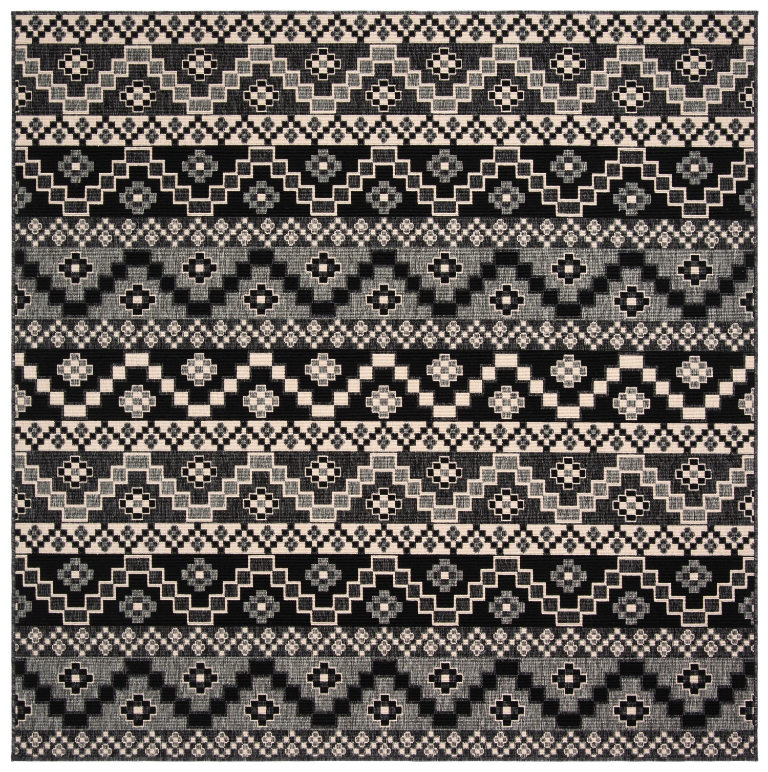 Safavieh Veranda Ver095 Black/Beige Rug.
