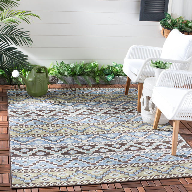 Safavieh Veranda Ver095 Blue/Creme Rug.
