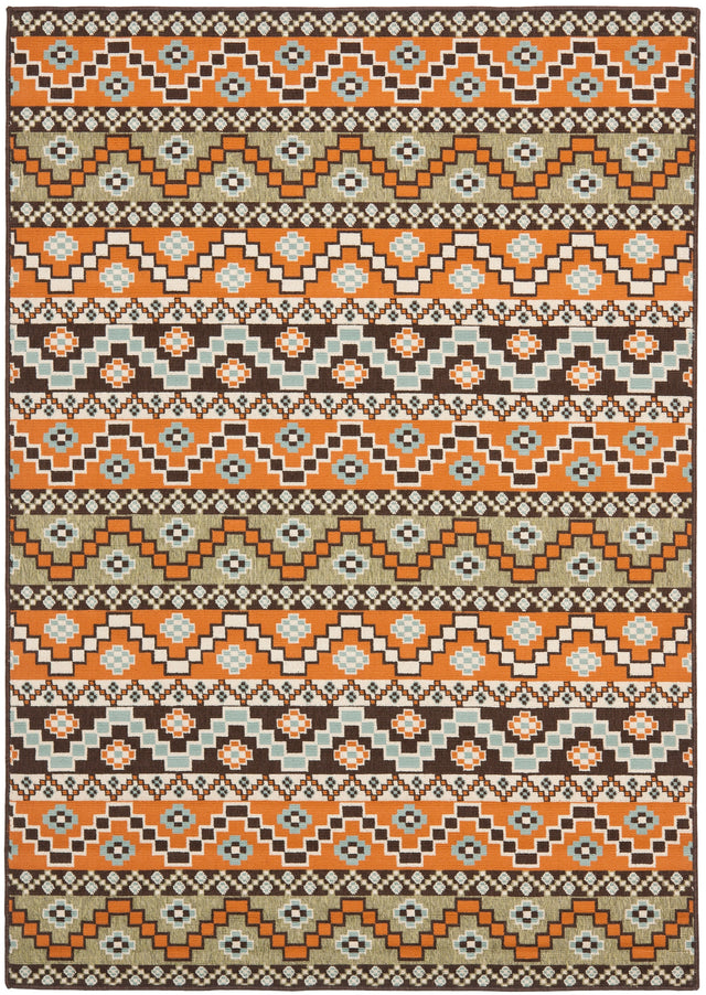 Safavieh Veranda Ver095 Terracotta/Chocolate Rug.
