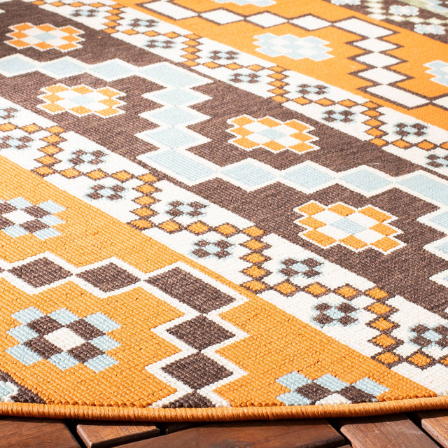 Safavieh Veranda Ver095 Terracotta/Chocolate Rug.