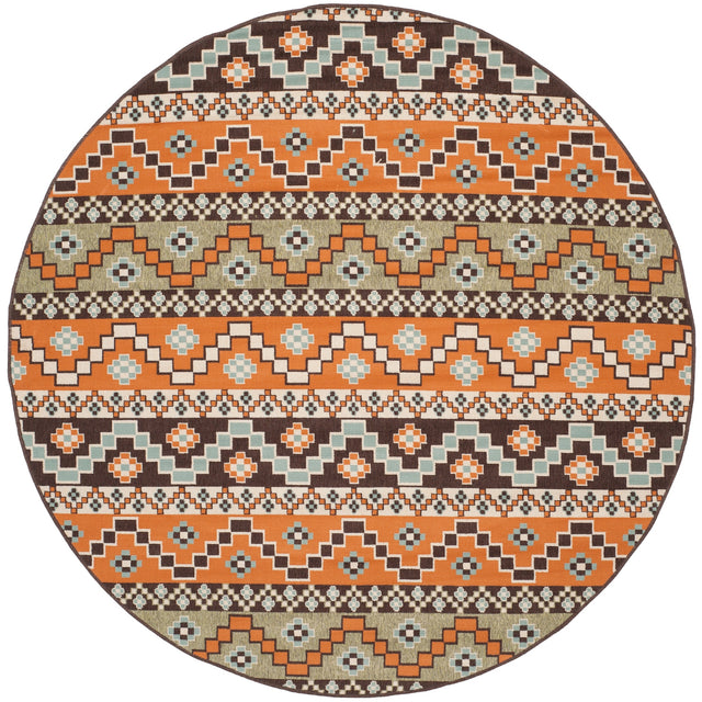Safavieh Veranda Ver095 Terracotta/Chocolate Rug.