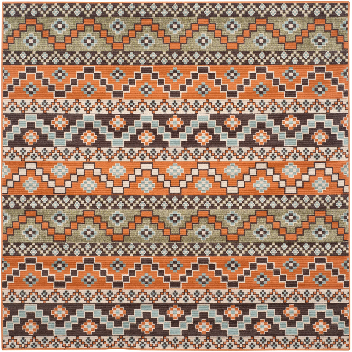 Safavieh Veranda Ver095 Terracotta/Chocolate Rug.