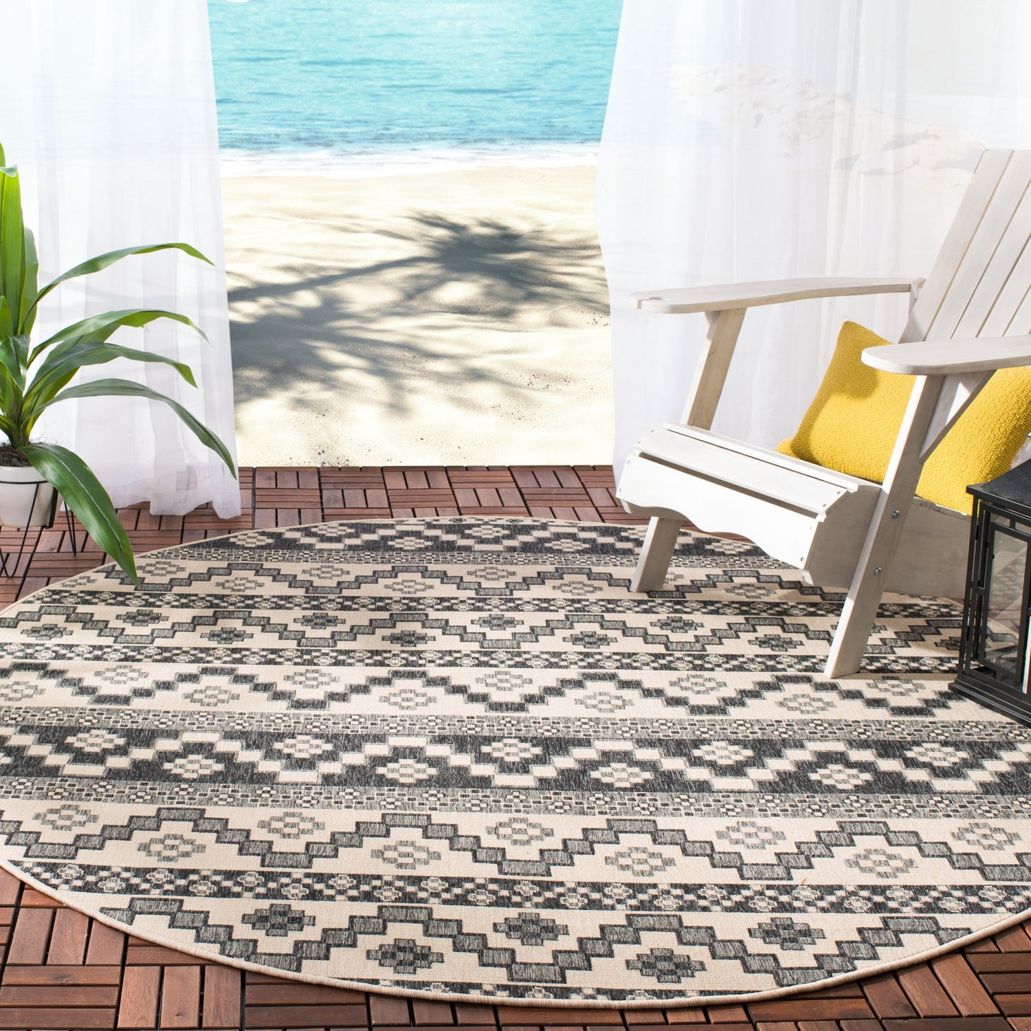 Safavieh Veranda Ver095 Beige/Grey Rugs.