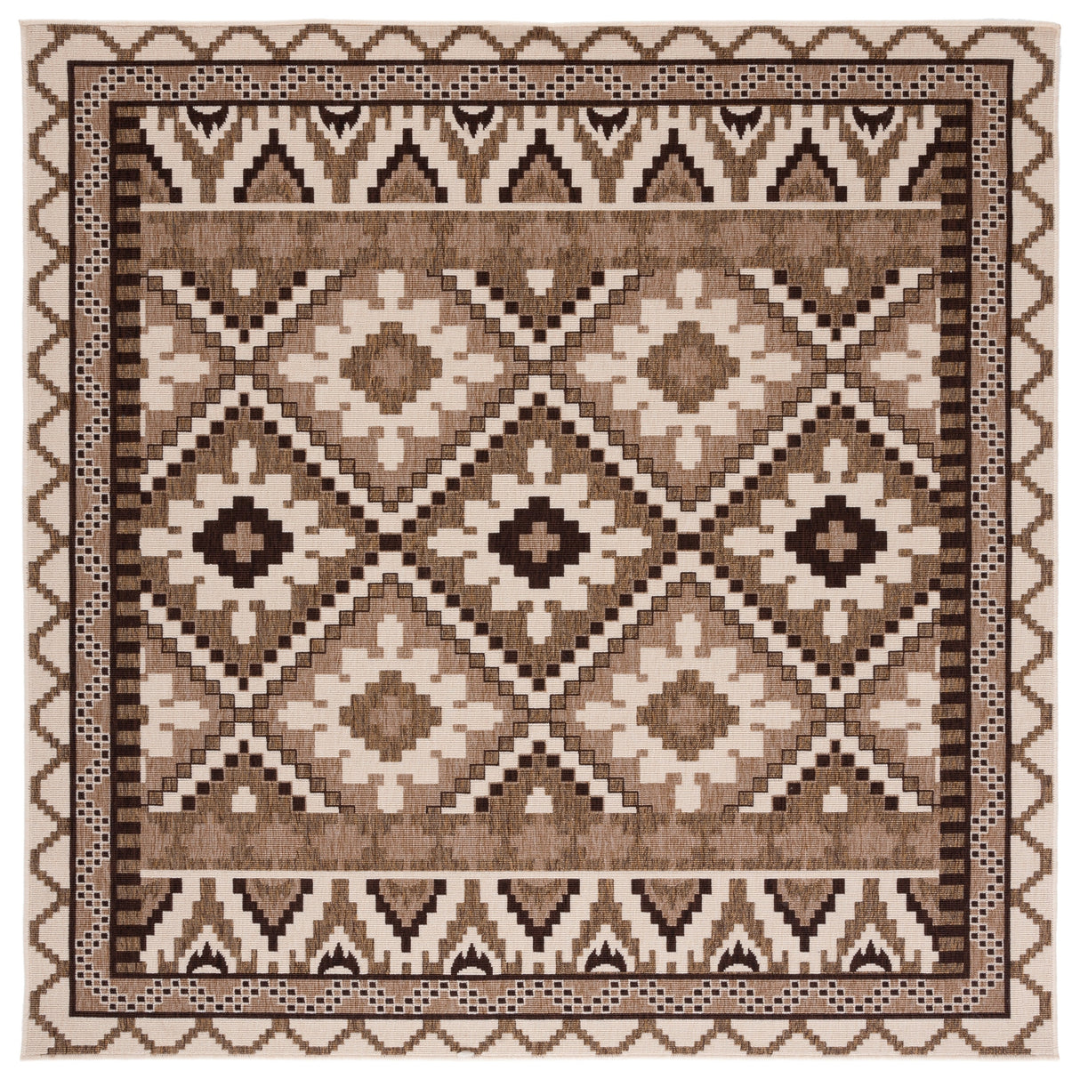 Safavieh Veranda Ver096 Creme/Brown Rug.