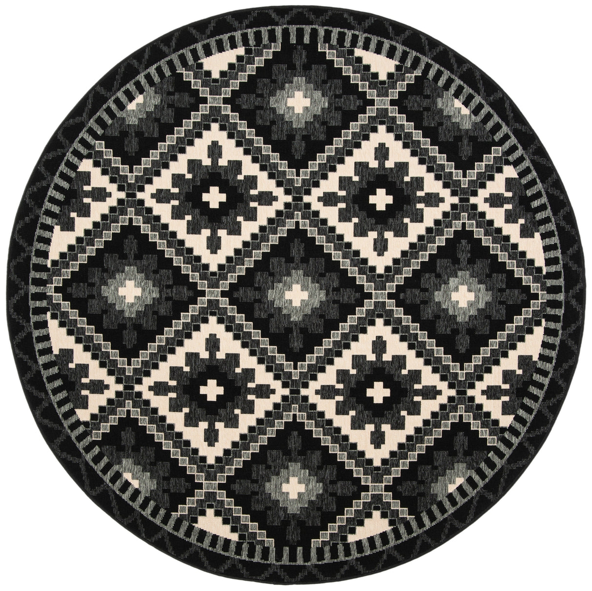 Safavieh Veranda Ver096 Black/Beige Rug.
