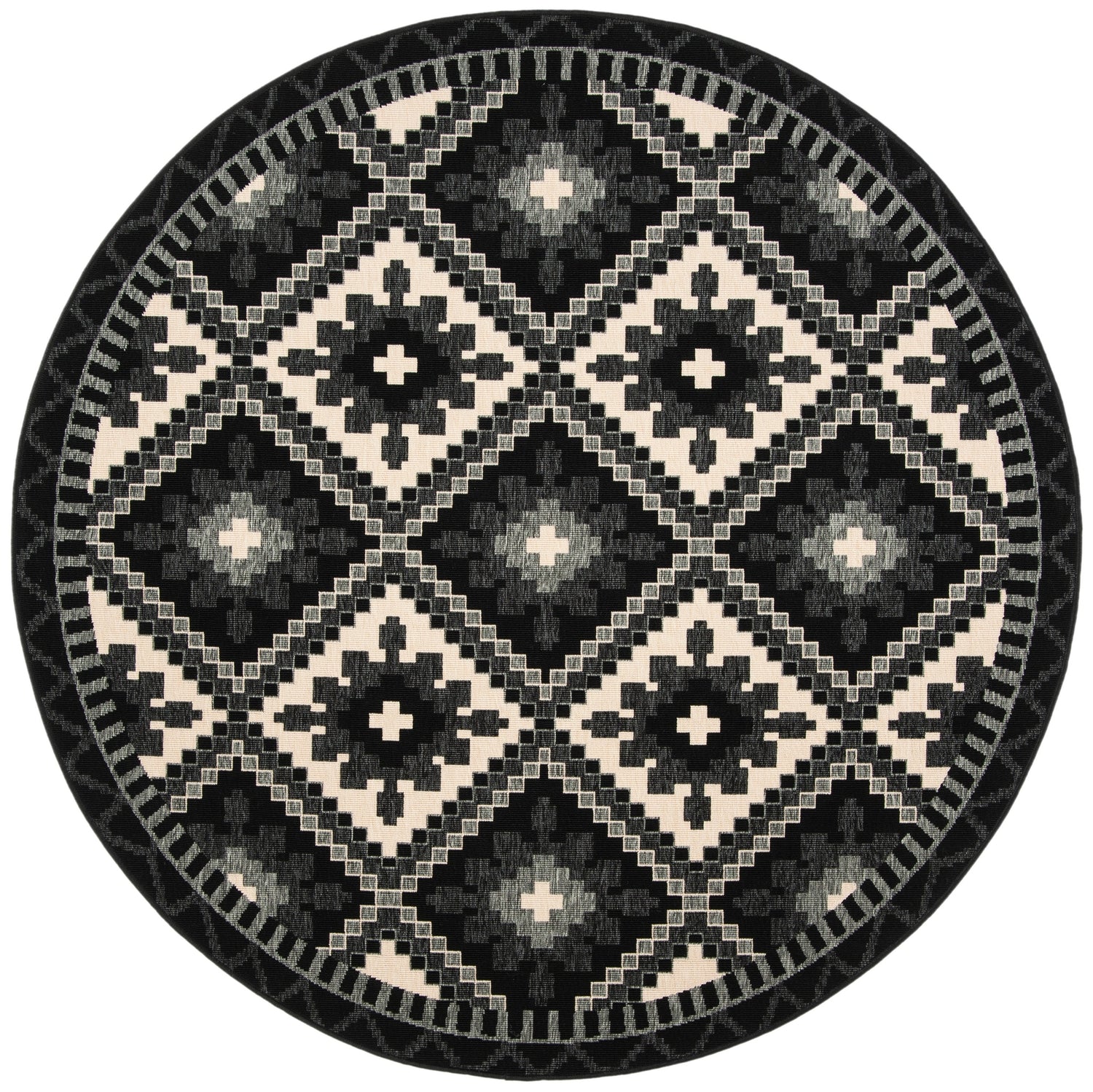 Safavieh Veranda Ver096 Black/Beige Rug.