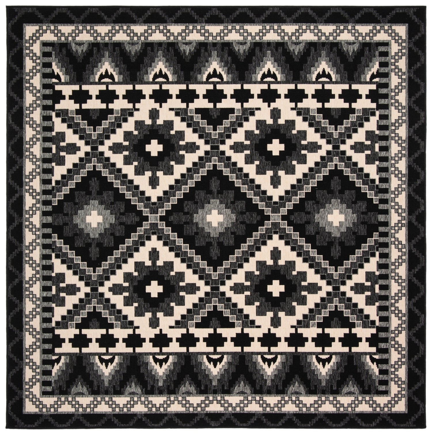 Safavieh Veranda Ver096 Black/Beige Rug.