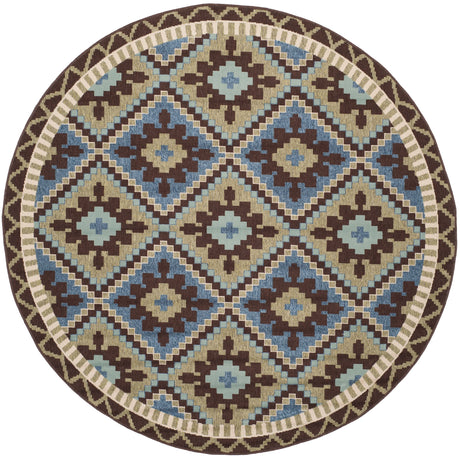 Safavieh Veranda Ver096 Green/Chocolate Rug.