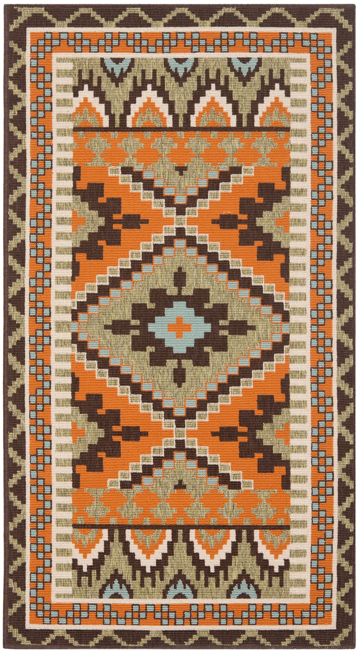 Safavieh Veranda Ver096 Green/Terracotta Rug.