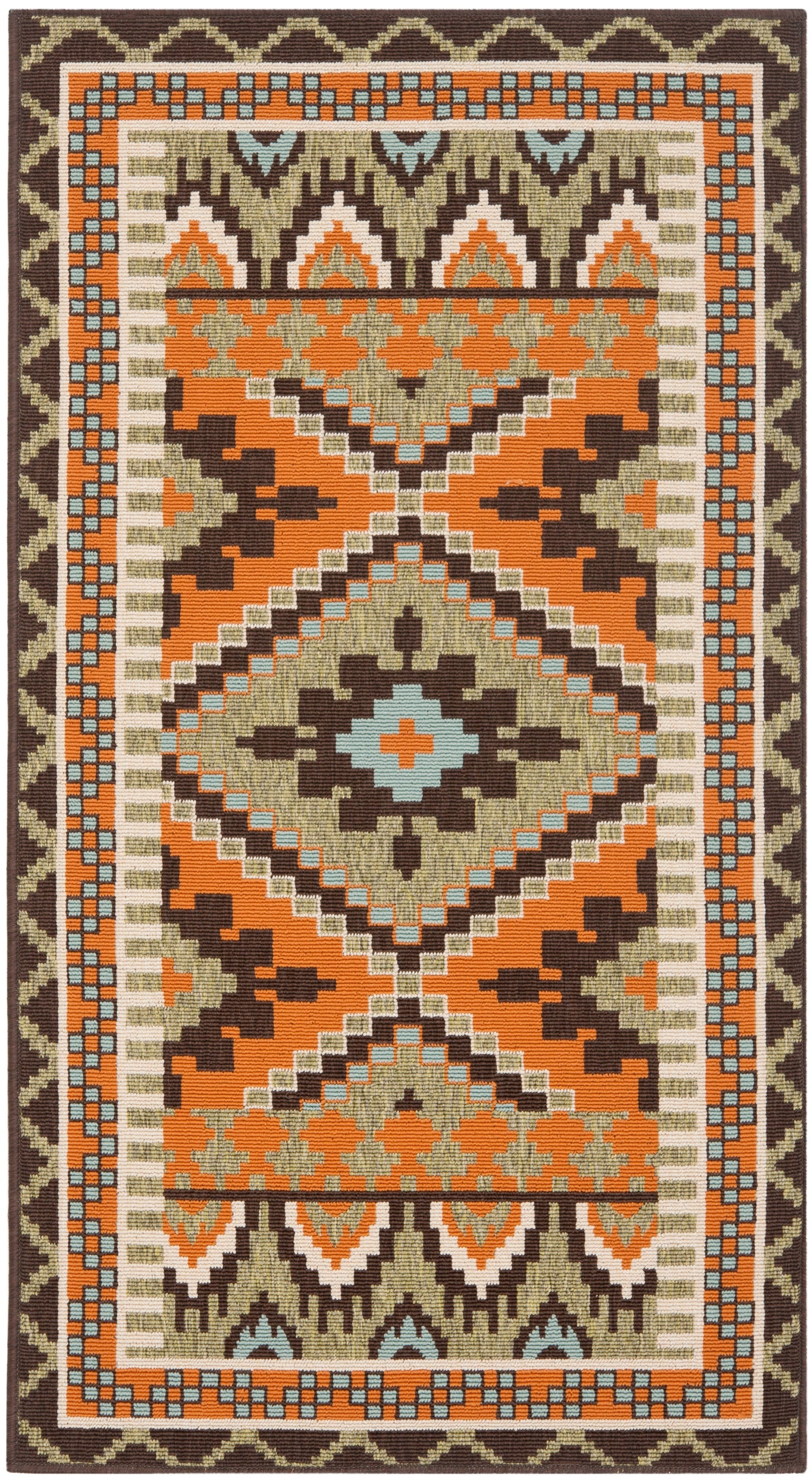 Safavieh Veranda Ver096 Green/Terracotta Rug.
