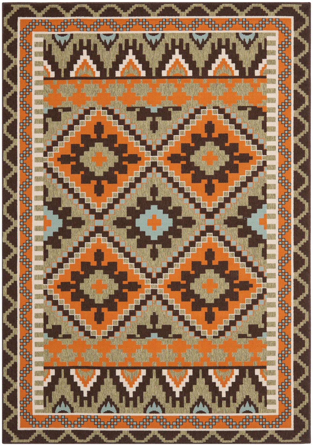Safavieh Veranda Ver096 Green/Terracotta Rug.