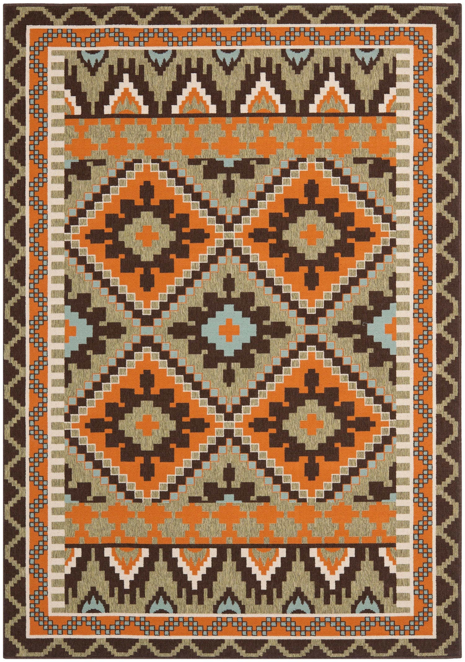 Safavieh Veranda Ver096 Green/Terracotta Rug.