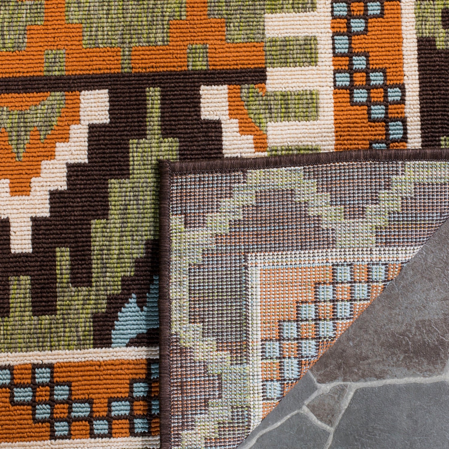 Safavieh Veranda Ver096 Green/Terracotta Rug.