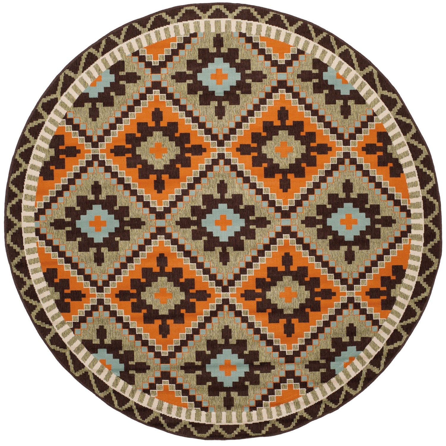 Safavieh Veranda Ver096 Green/Terracotta Rug.
