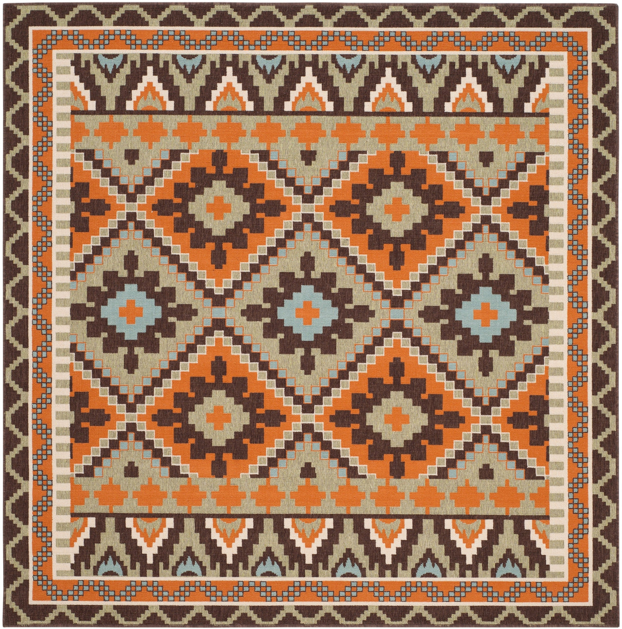 Safavieh Veranda Ver096 Green/Terracotta Rug.