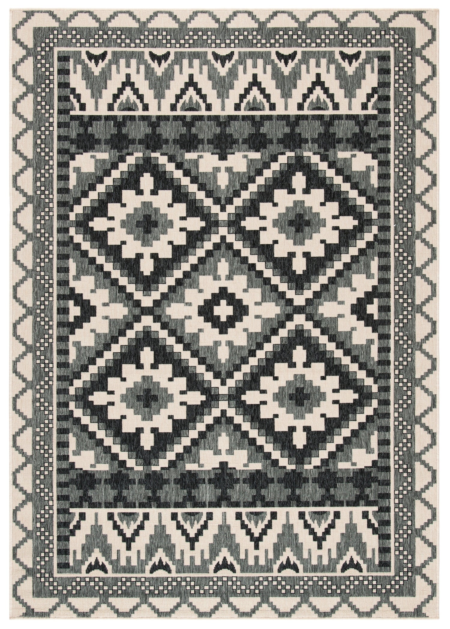 Safavieh Veranda Ver096 Beige/Grey Rug.
