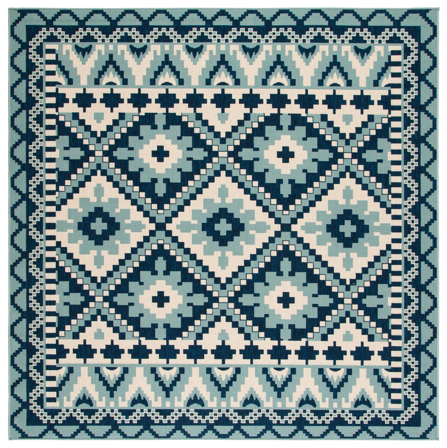 Safavieh Veranda Ver096 Turquoise/Blue Rug.
