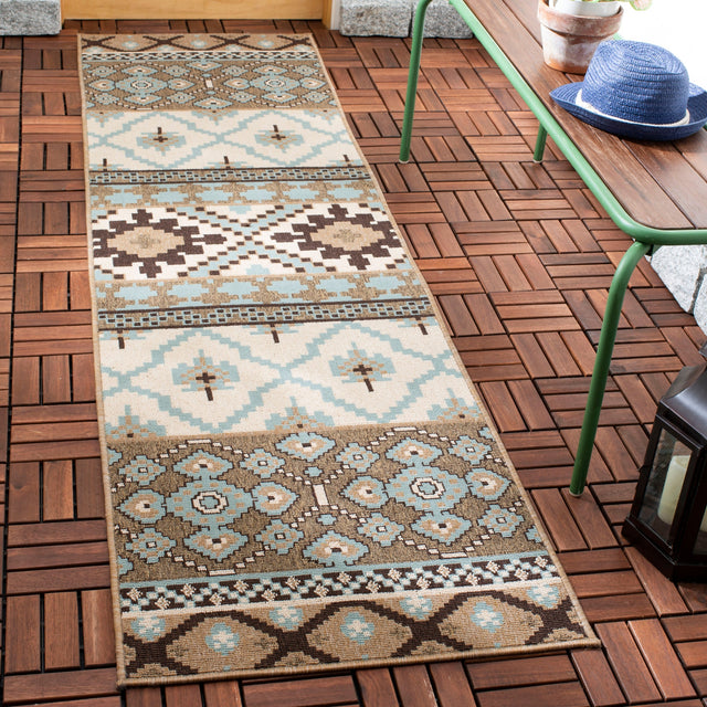 Safavieh Veranda Ver097 Creme/Brown Rug.