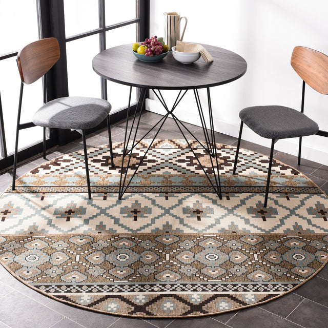 Safavieh Veranda Ver097 Creme/Brown Rug.