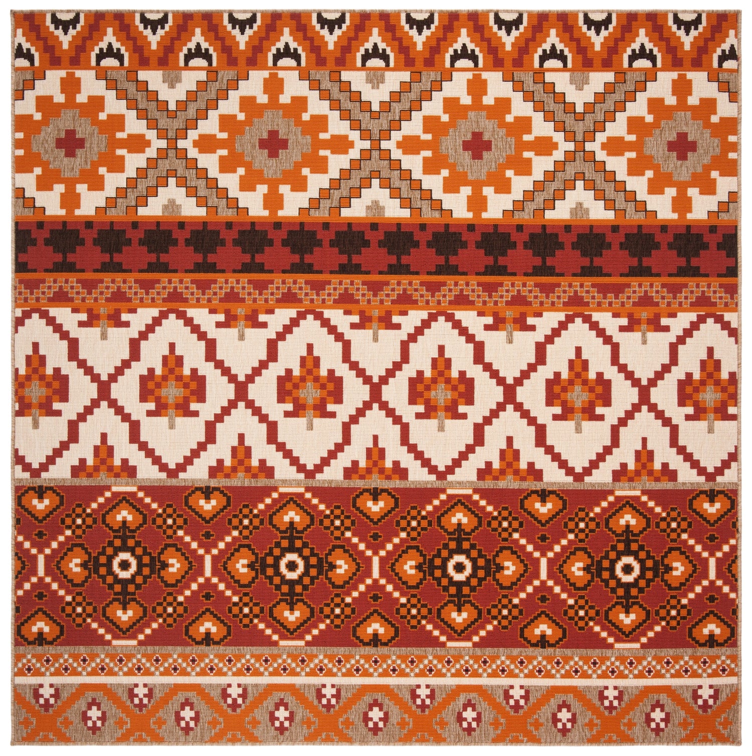 Safavieh Veranda Ver097 Red/Beige Rug.