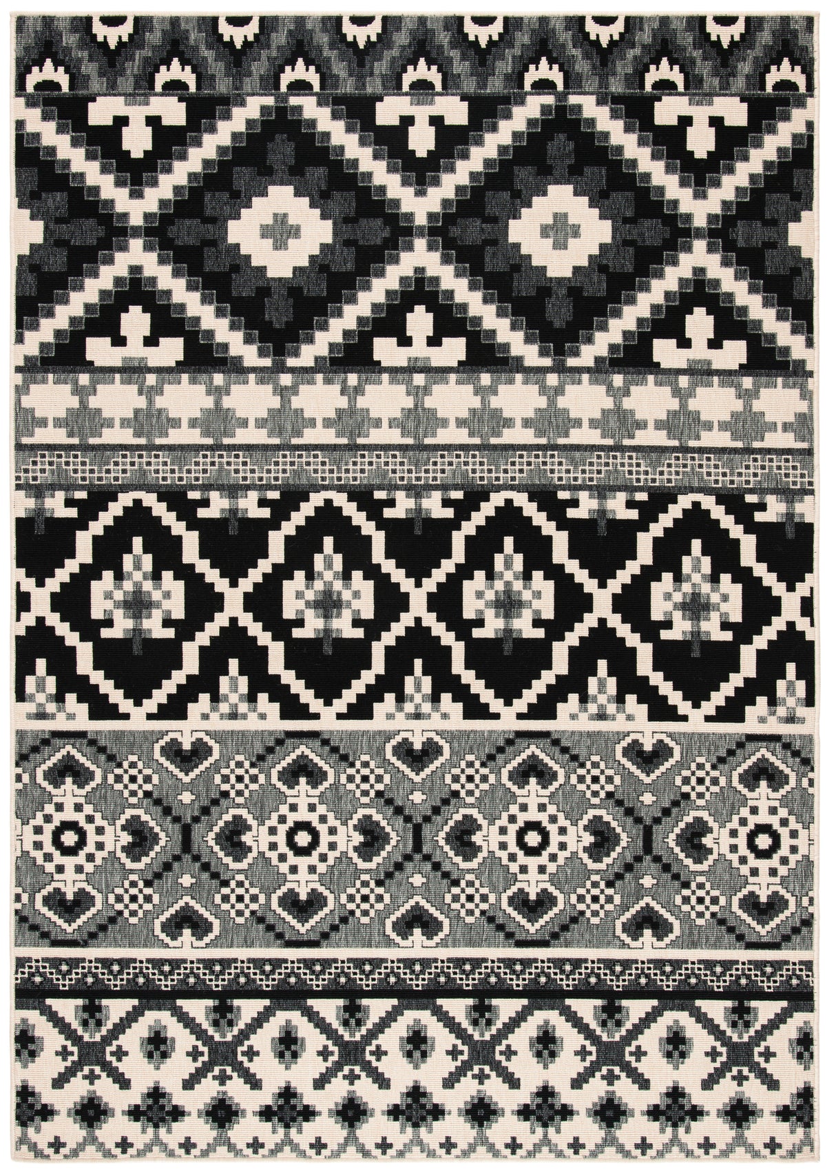 Safavieh Veranda Ver097 Black/Beige Rug.