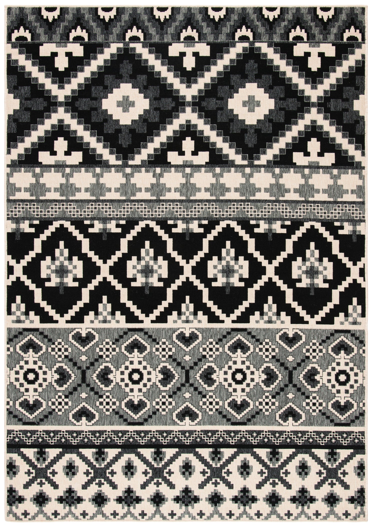 Safavieh Veranda Ver097 Black/Beige Rug.
