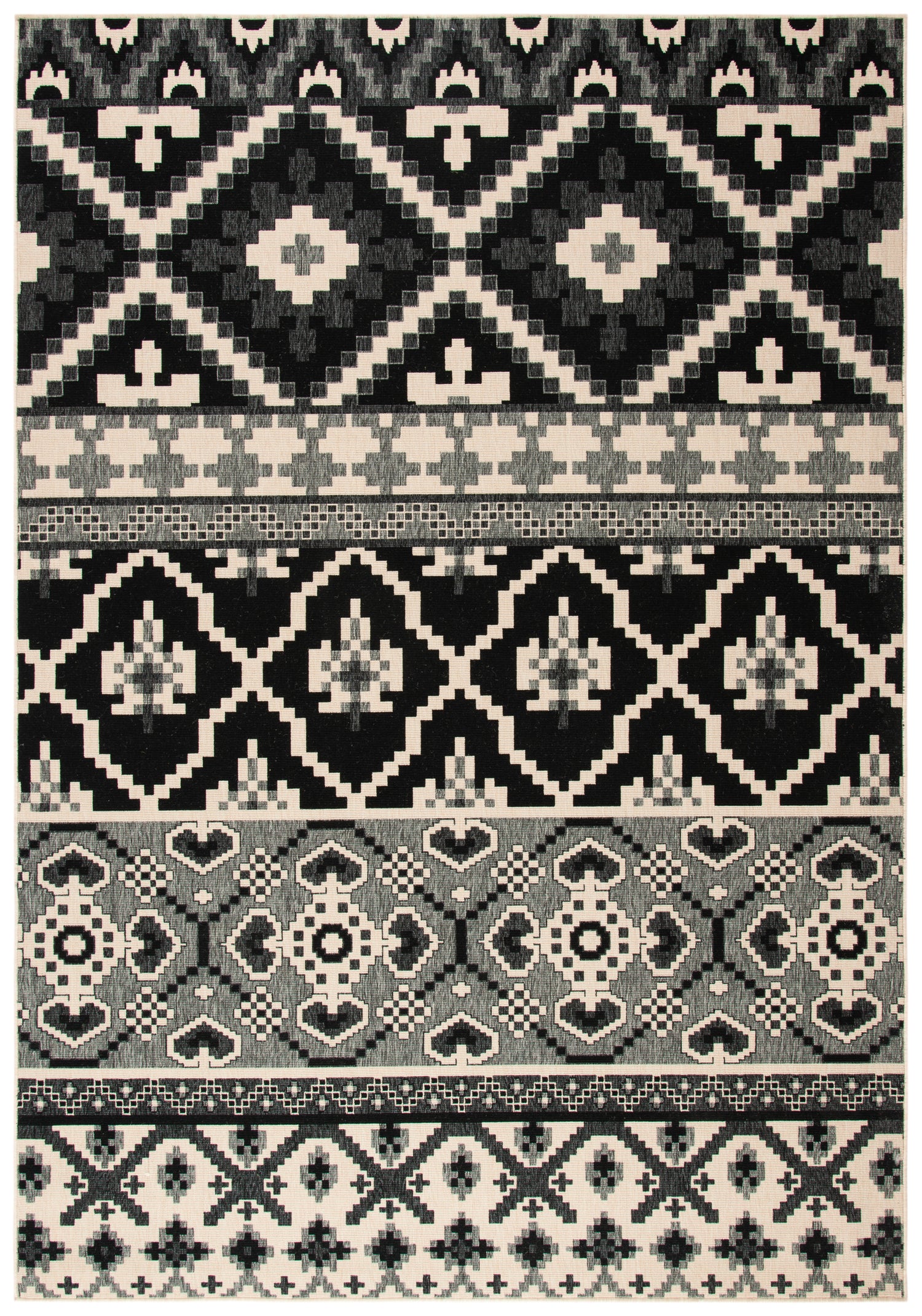 Safavieh Veranda Ver097 Black/Beige Rug.