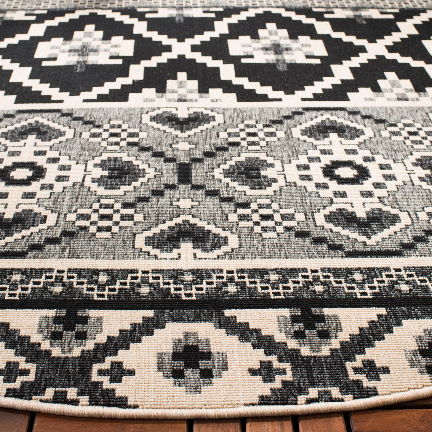 Safavieh Veranda Ver097 Black/Beige Rug.