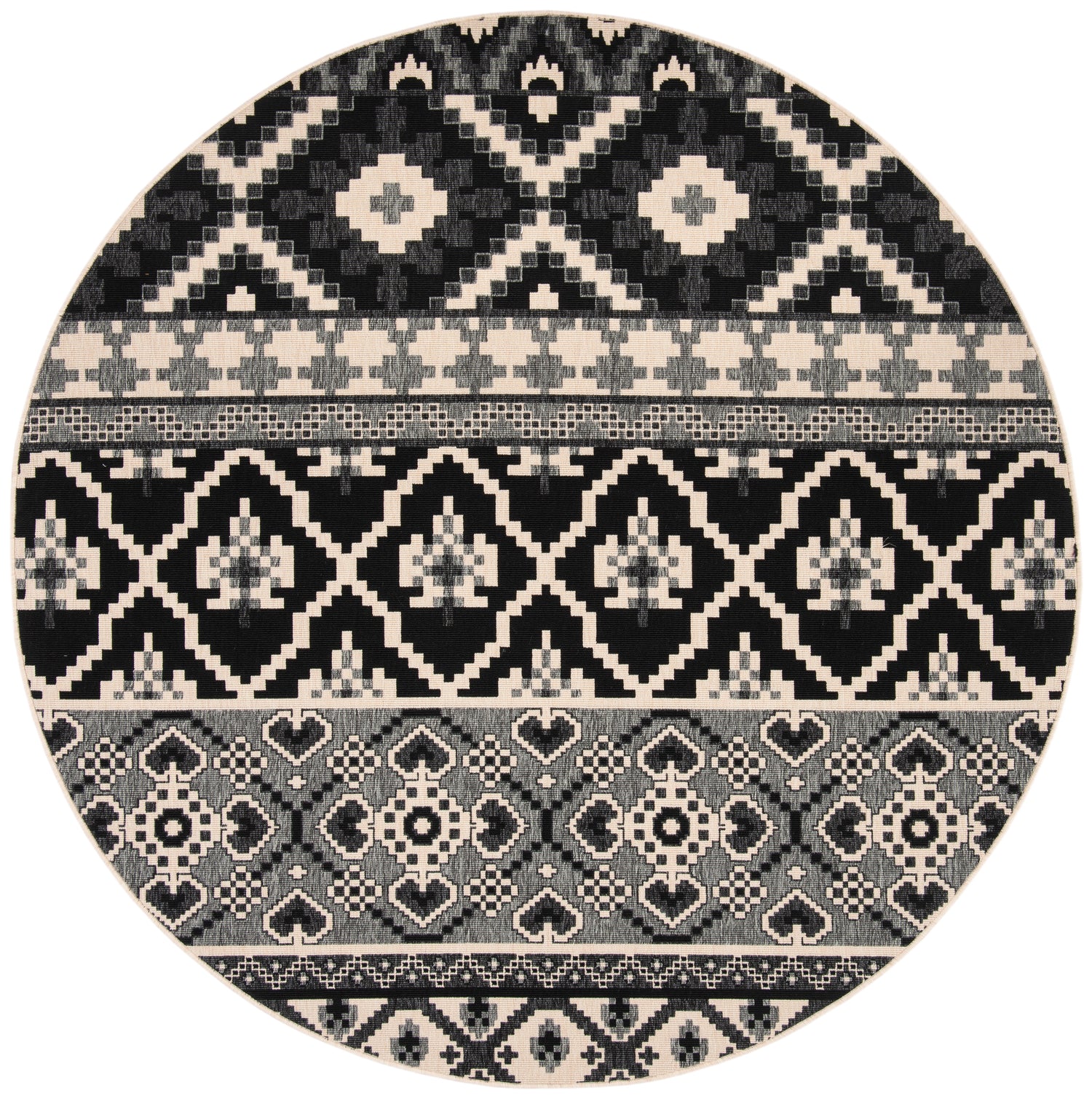 Safavieh Veranda Ver097 Black/Beige Rug.
