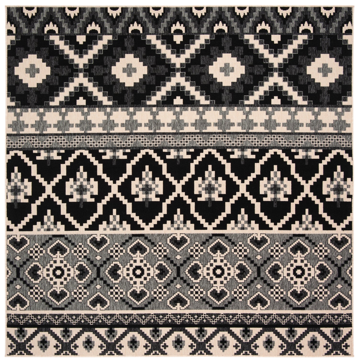 Safavieh Veranda Ver097 Black/Beige Rug.
