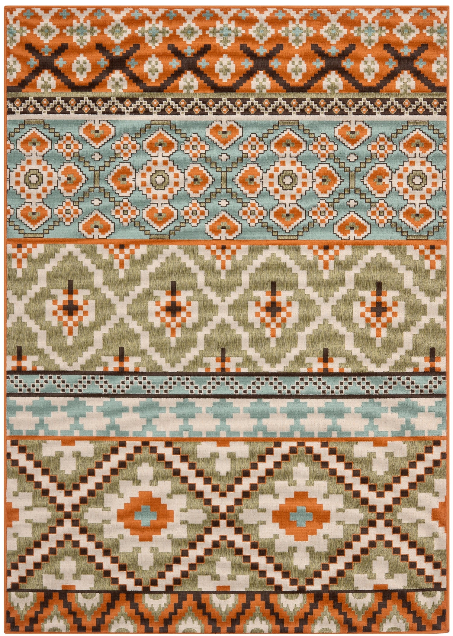 Safavieh Veranda Ver097 Green/Terracotta Rug.