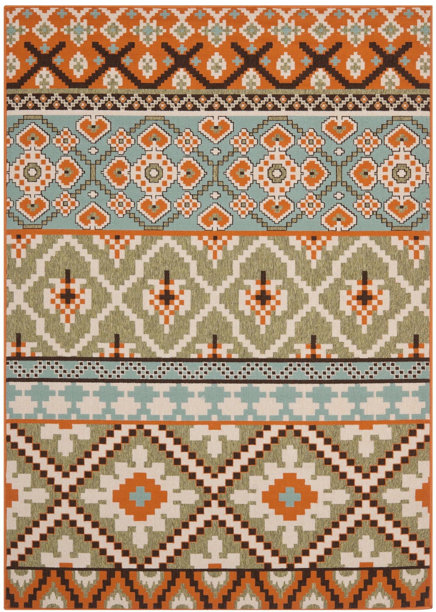 Safavieh Veranda Ver097 Green/Terracotta Rug.