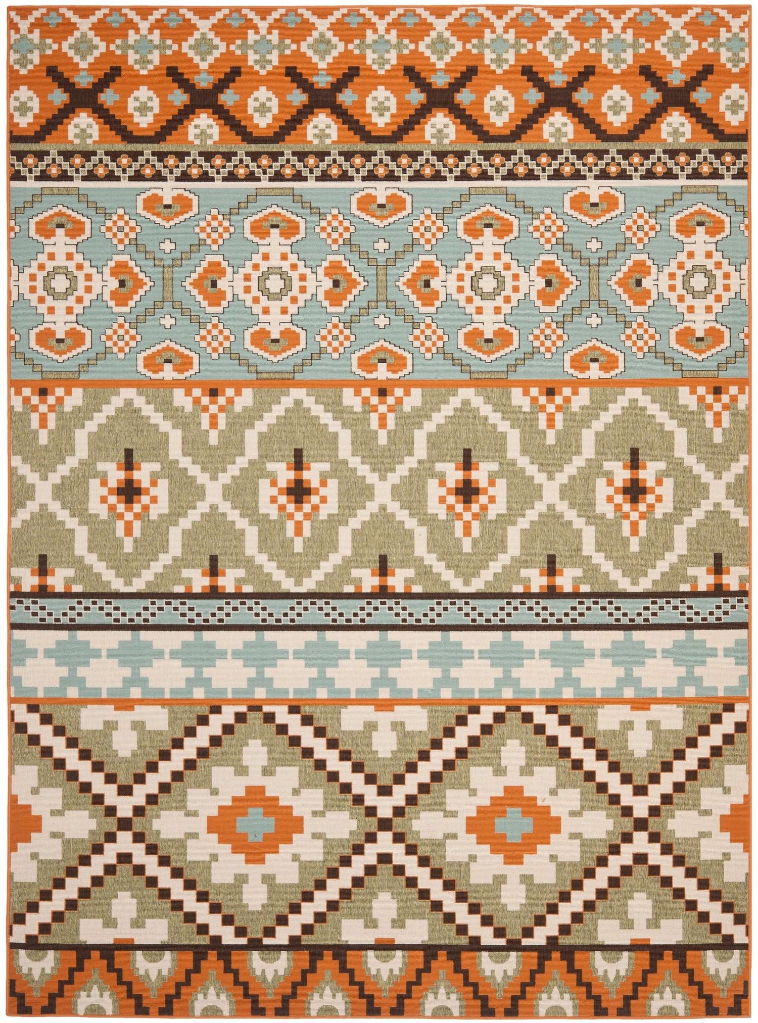 Safavieh Veranda Ver097 Green/Terracotta Rug.