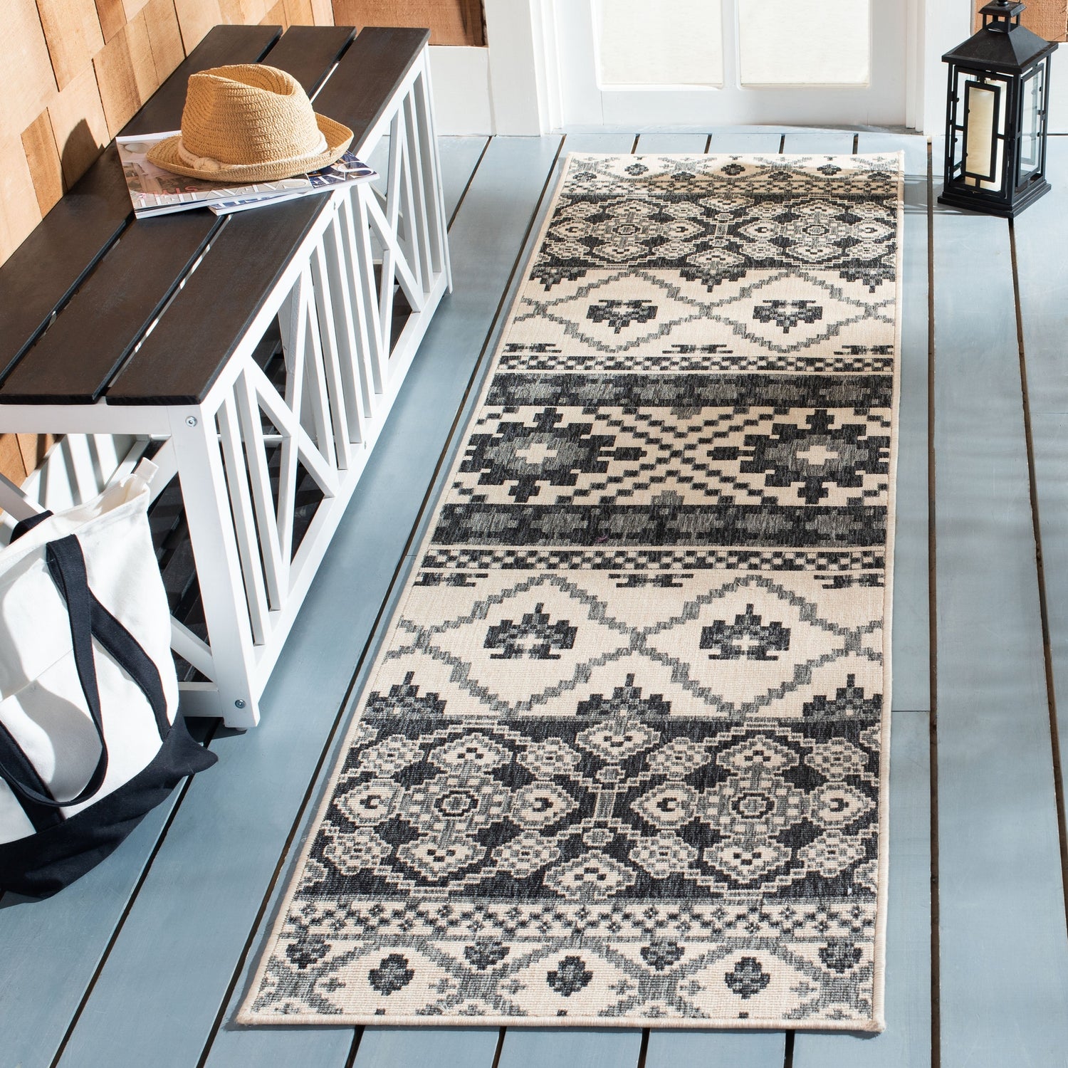 Safavieh Veranda Ver097 Beige/Grey Rug.
