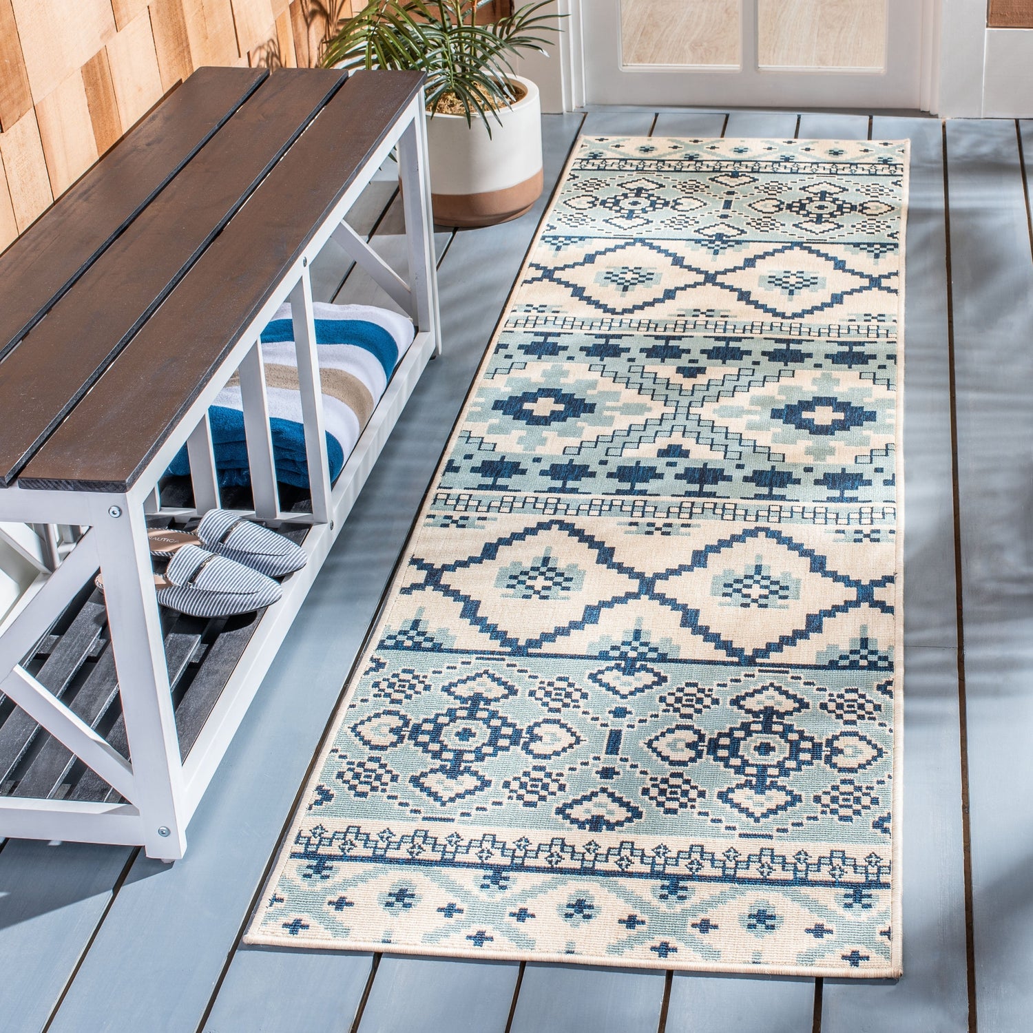 Safavieh Veranda Ver097 Turquoise/Blue Rugs.