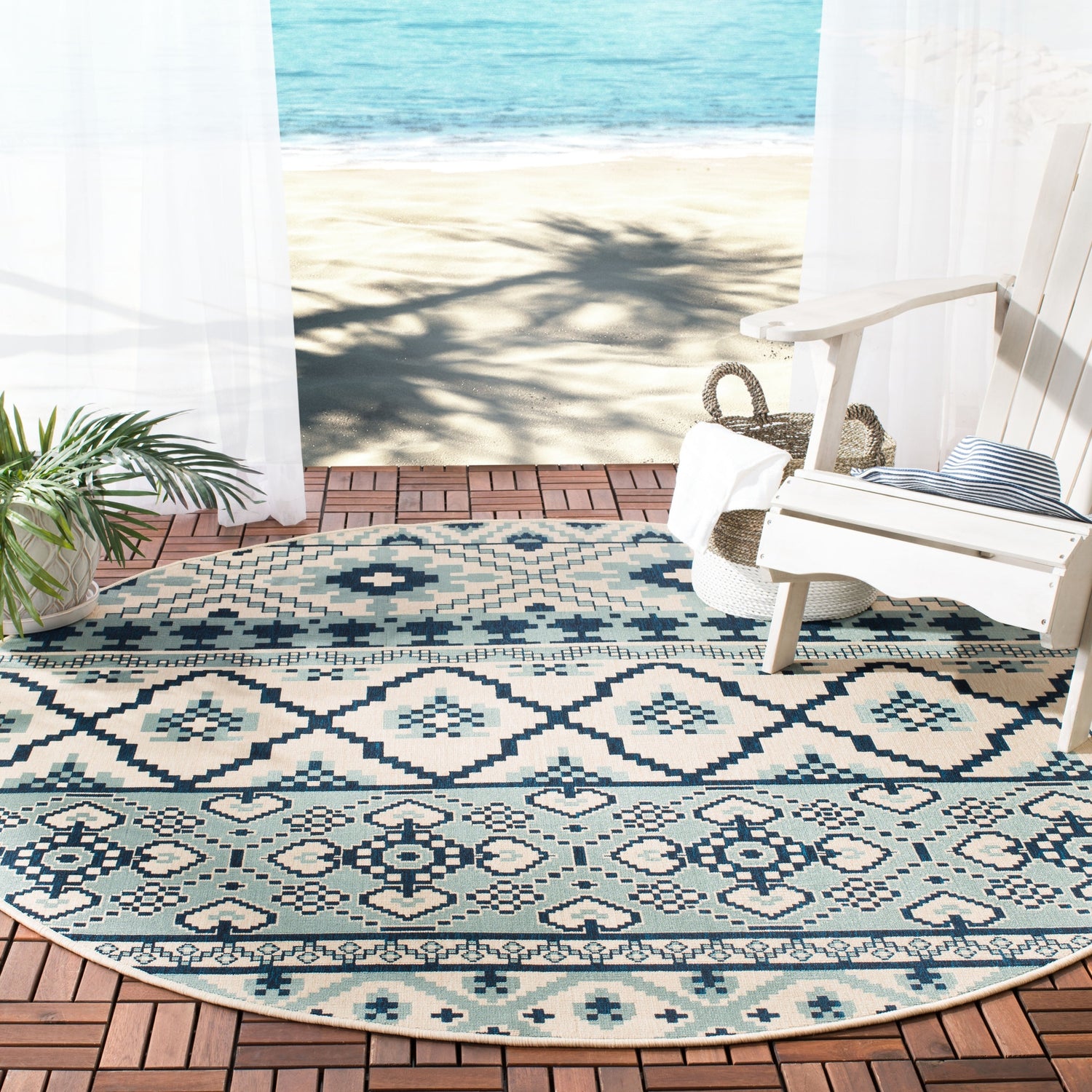 Safavieh Veranda Ver097 Turquoise/Blue Rugs.