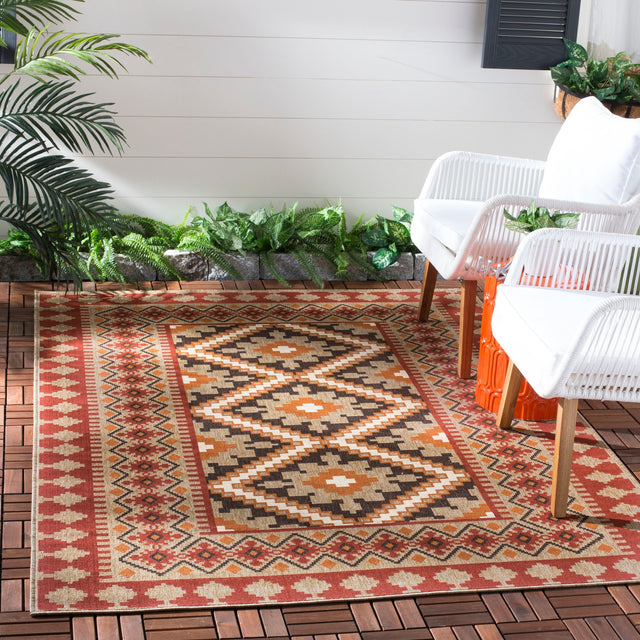 Safavieh Veranda Ver099 Red/Natural Rug.