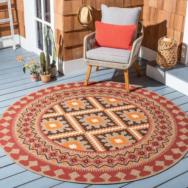 Safavieh Veranda Ver099 Red/Natural Rug.