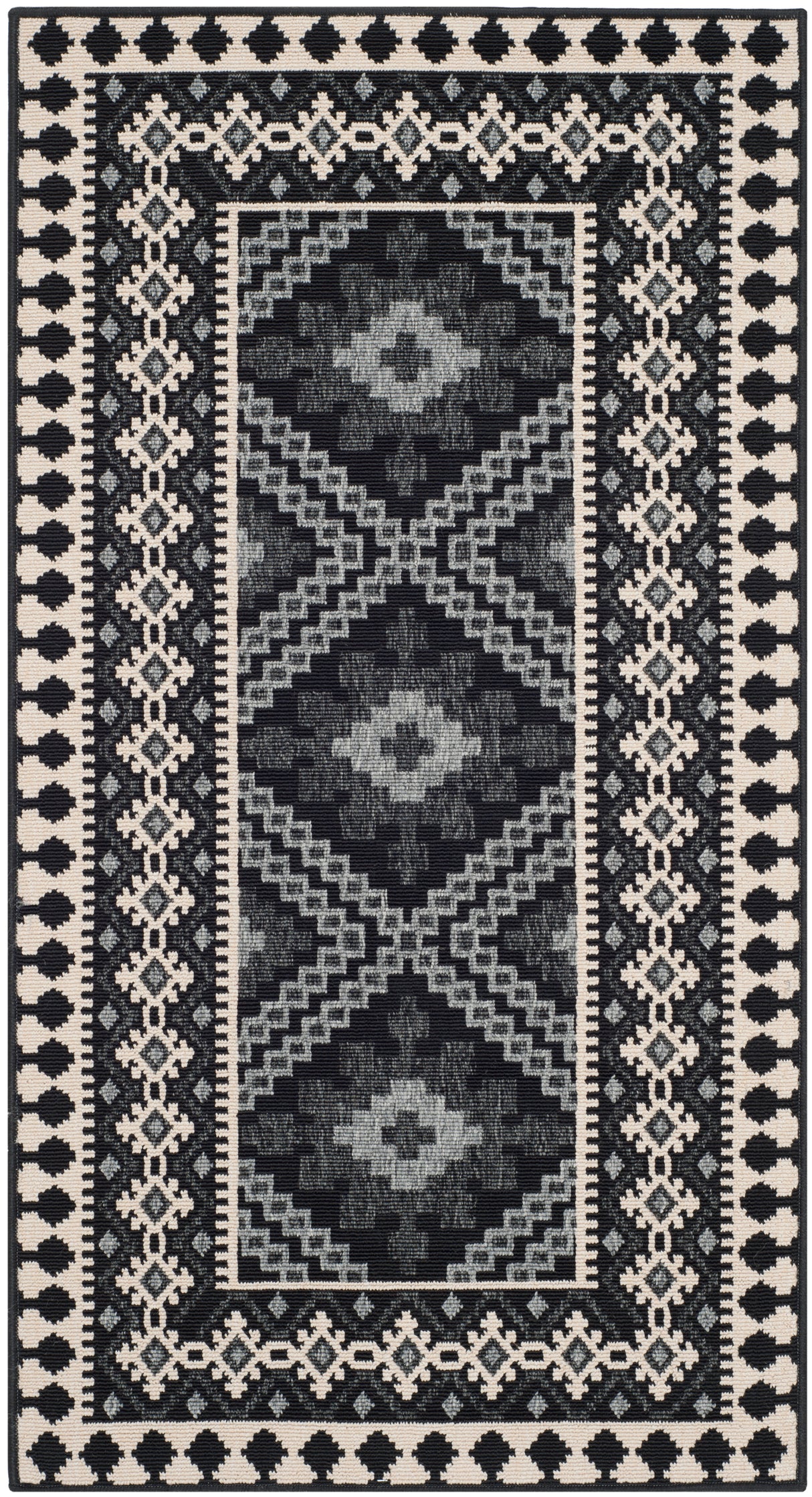 Safavieh Veranda Ver099 Black/Creme Rug.