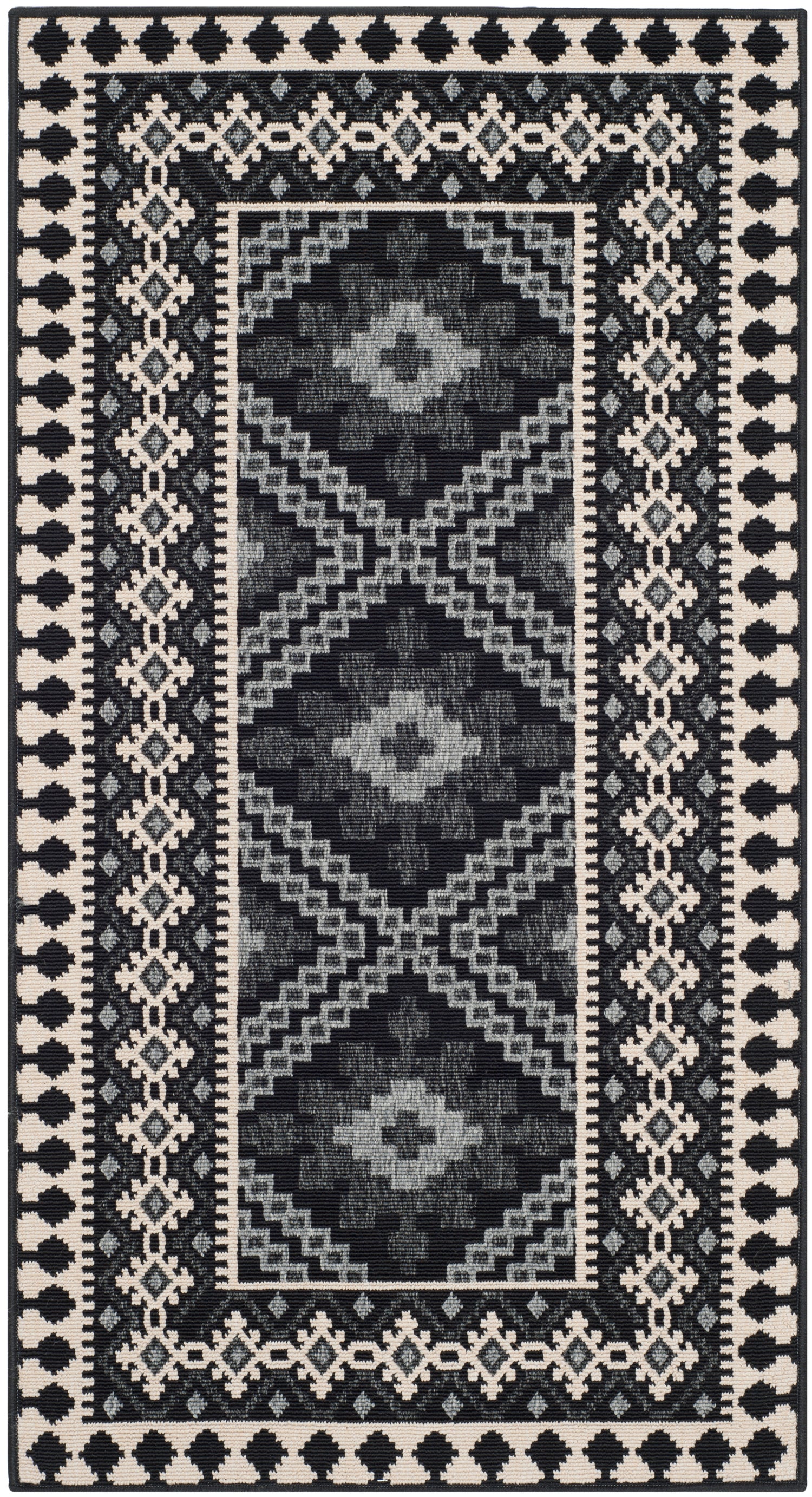 Safavieh Veranda Ver099 Black/Creme Rug.
