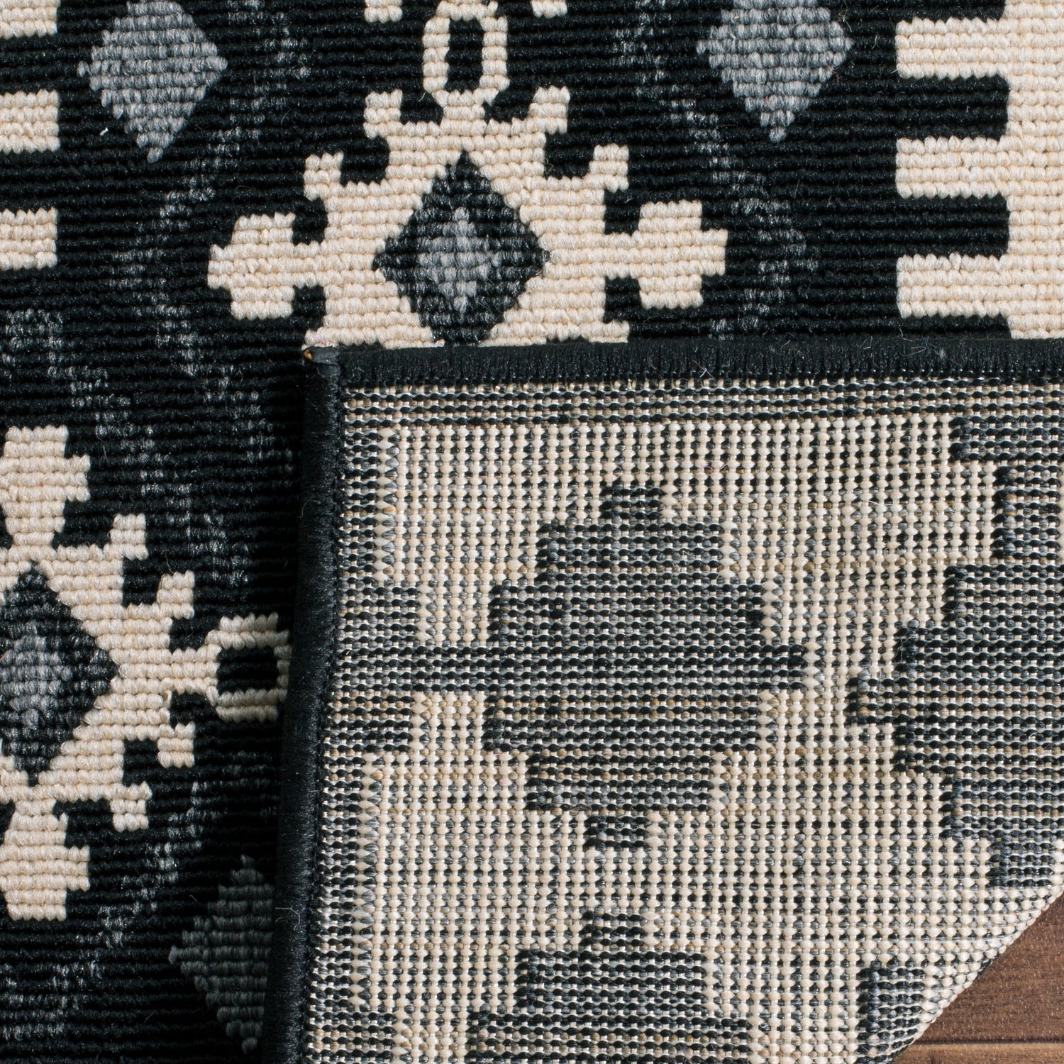 Safavieh Veranda Ver099 Black/Creme Rug.