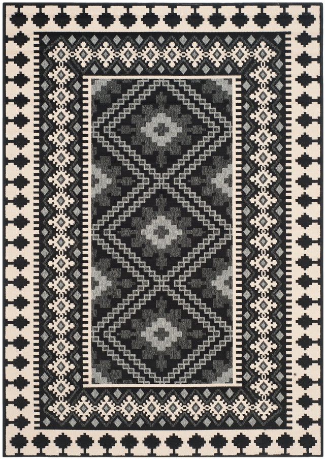 Safavieh Veranda Ver099 Black/Creme Rug.