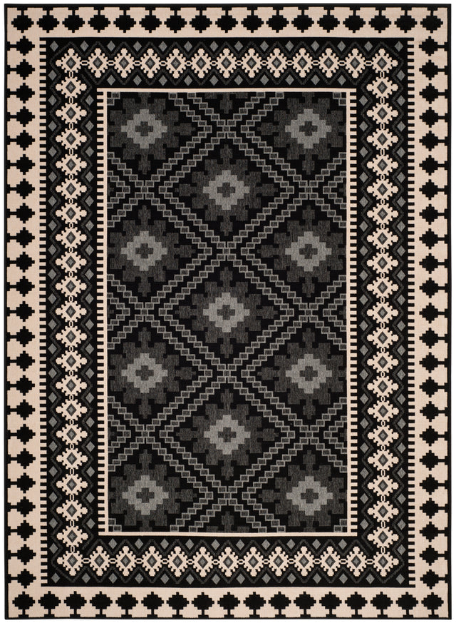Safavieh Veranda Ver099 Black/Creme Rug.
