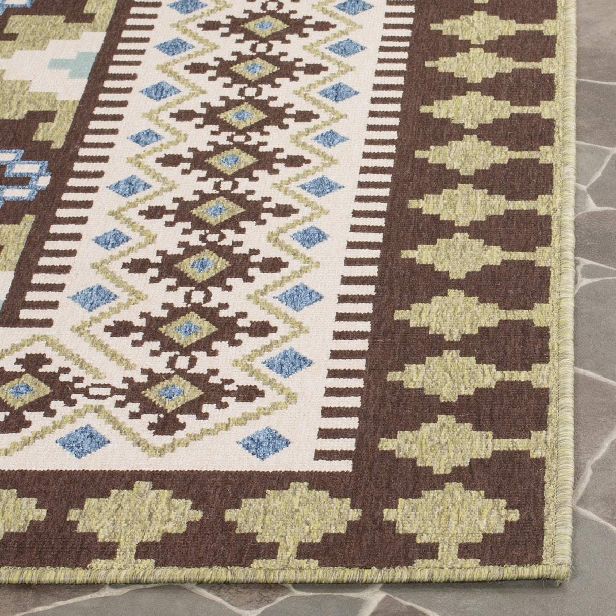 Safavieh Veranda Ver099 Chocolate/Green Rug.