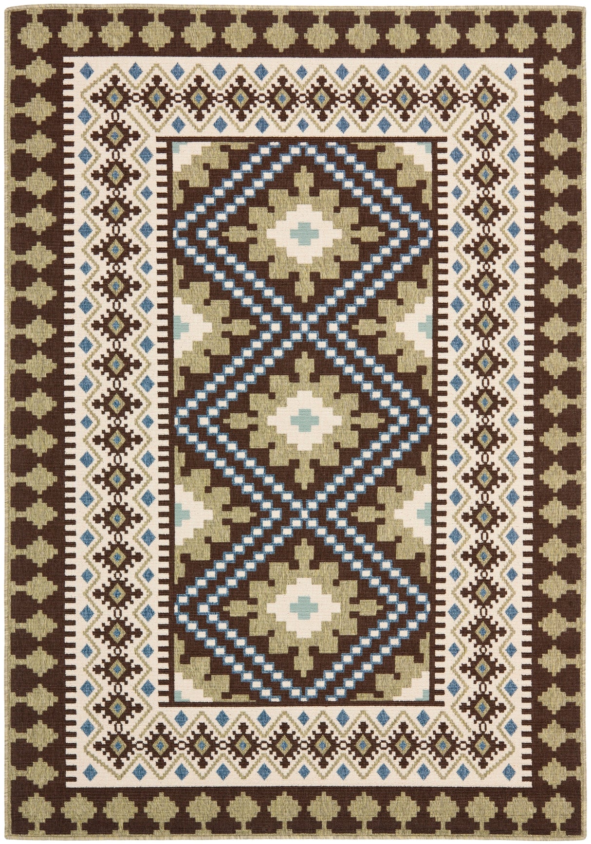 Safavieh Veranda Ver099 Chocolate/Green Rug.