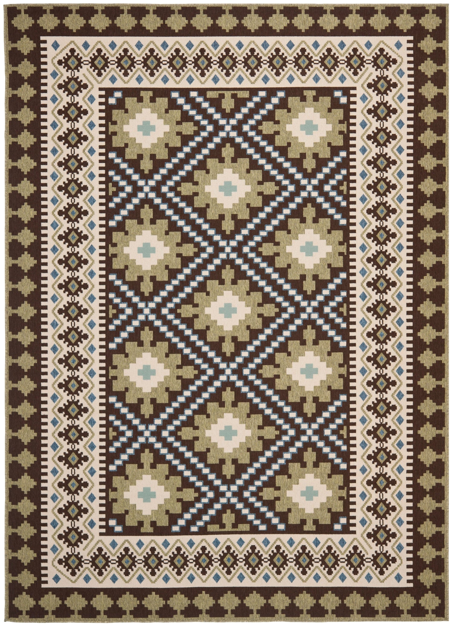 Safavieh Veranda Ver099 Chocolate/Green Rug.