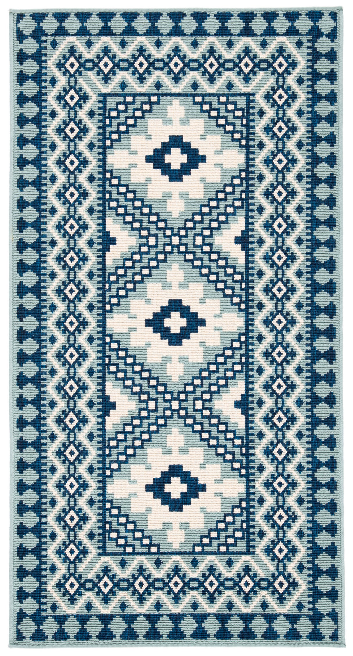 Safavieh Veranda Ver099 Ivory/Blue Rug.