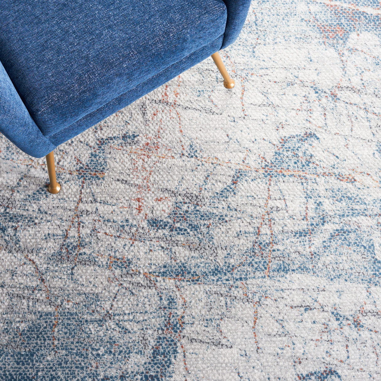Safavieh Vogue Vge202A Grey/Blue Rust Rug.