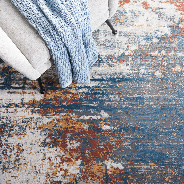 Safavieh Vogue Vge210A Ivory/Blue Rust Rug.